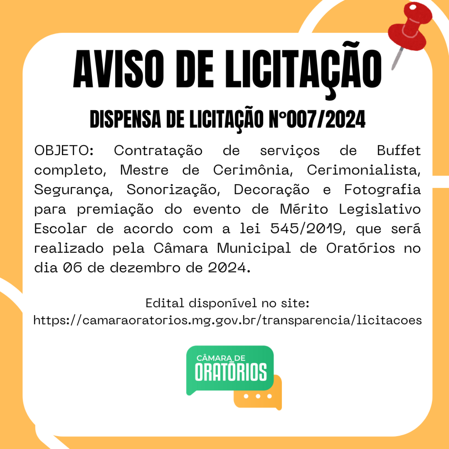 Dispensa Eletrônica Nº 007/2024